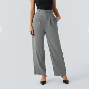 NWT Halara High Waisted Back Side Pocket Shirred Straight Leg Pant Size Small